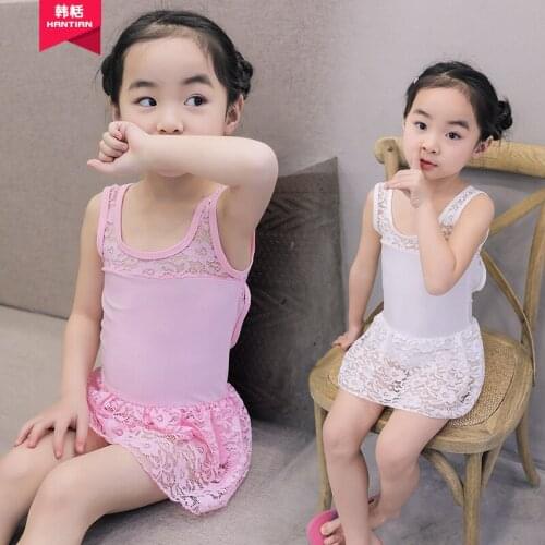 2020 Hot Selling Combination Kids Swimwear Small Middle and Big Children Backless One-Piece Female Cute Spring Swimsuit Xh632