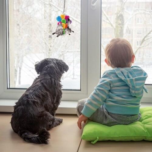 Fashion Color Balloon Cat/dog Car Pendant Decor Backpack Pendant Key Chain Creative Balloon Flying Cat Pendant Home Deco