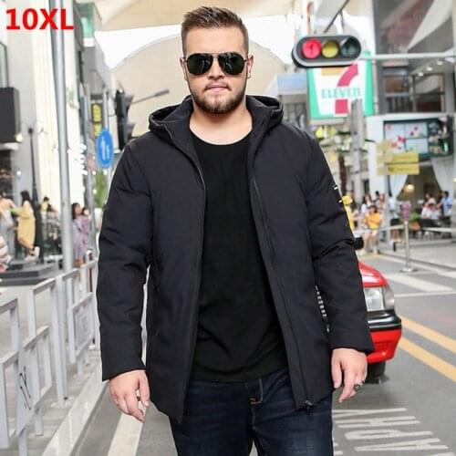 Winter new business mens down-filled coat plus size down coat extra large code hooded tide 160kg down jacket 10XL 9XL 8XL 7XL