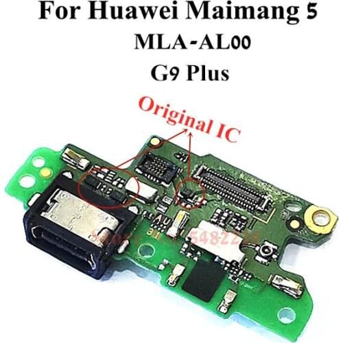 Original USB Charger Plug Board For Huawei Maimang 5 MLA-AL00 G5 Plus USB Charging Port Dock Flex cable Quick charge+Microphone