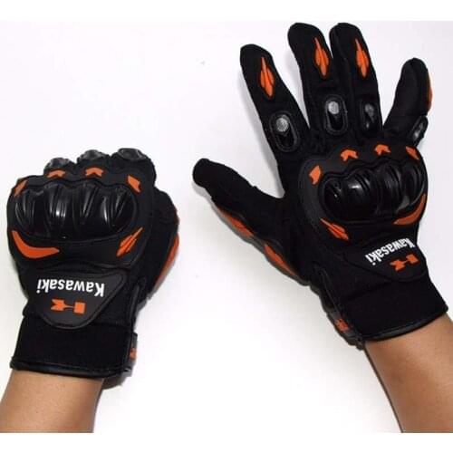 1 pair of Kawasaki fashion motorcycle gloves new all-finger motorcycle gloves off-road motorcycle protection gloves