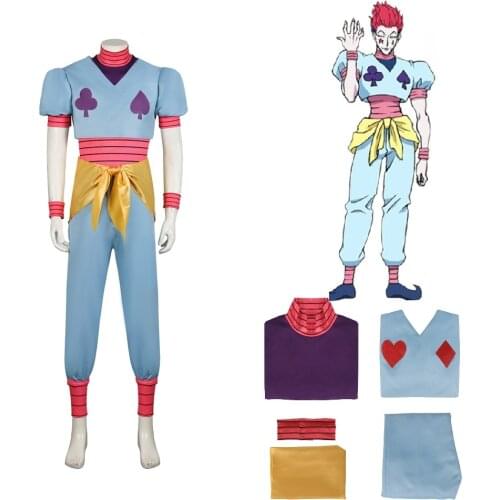 Phantom Troupe Hisoka Cosplay Costume Full Set Suit Unisex Anime HUNTERXHUNTER Cos Uniform Halloween Cosplay Outfits