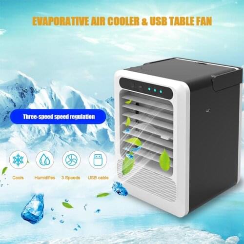 5V Portable Car Home Dual Use Air Cooler Fan Mini USB Air Conditioner 3 Speeds Wind Adjustable Desktop Air Cooling Fan Purifier