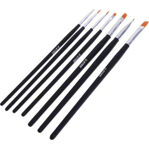 Synthetic Paint Brush Pen Pack of 7 Brushes Set for Model Building or Figure