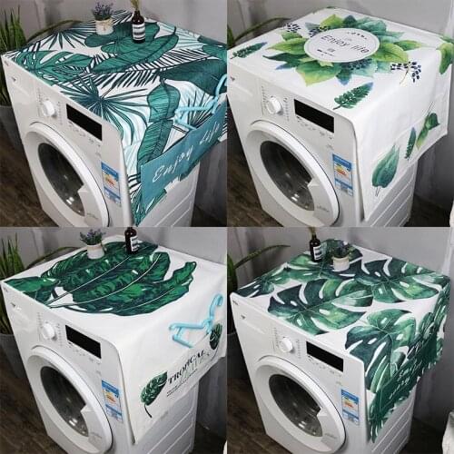 Nordic Plant Cloth Protective Cover Cloth Single Door Refrigerator Bedside Table Dust Cover Cloth