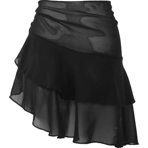 Chiffon Beach Cover up Sarong Multi Wear Ruffle Swimsuit Wrap for Women