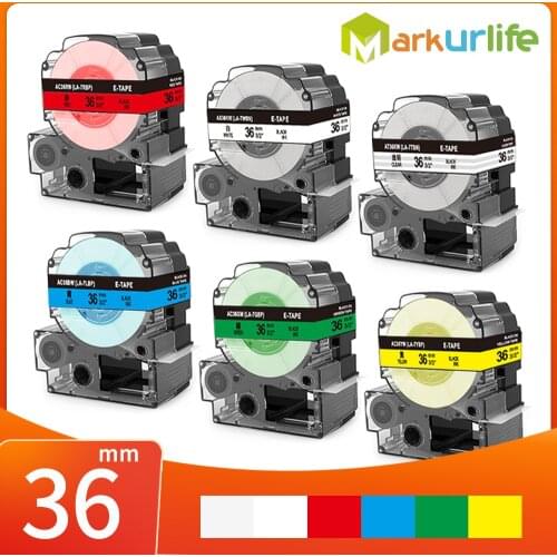 Compatible for Epson SS36KW ST36KW SC36RW SC36YW SC36BW SC36GW Label Tape 36mm For Epson LW-Z900FK LW-1000P LW-PX800 Label Maker