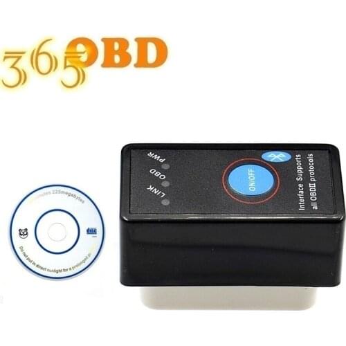 Super Mini ELM327 Bluetooth ELM 327 Power Switch V1.5 On/Off Button OBD2 Car Diagnostic Tool Multi-Languages For OBDII Protocols