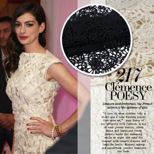 High - end plum cotton water soluble lace fabric spring and summer cotton lace fabric cloth wholesale high quality wool cloth