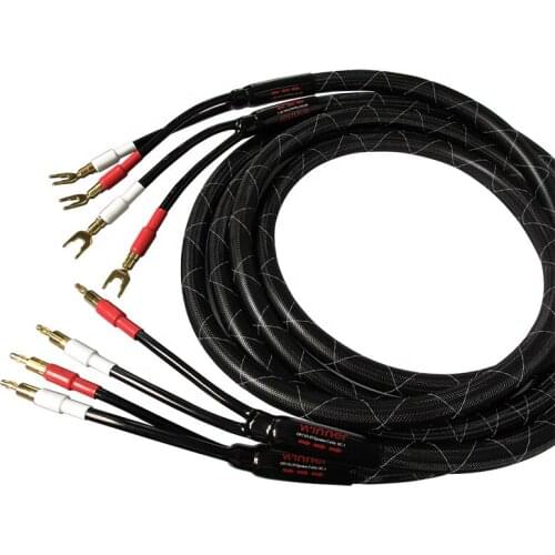High quality 1M/2M/3M/5M Blue and Black RCA Cables Interconnect Cable audio/video cable For Car Audio