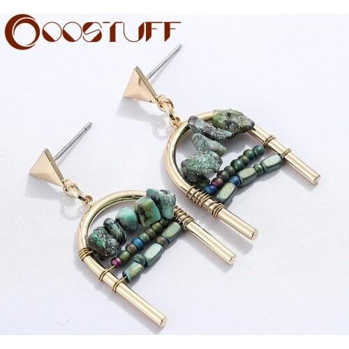 Vintage Earrings for Women Jewelry with Stone Beads for Women Hanging Suspension Pendientes Drop brinco Korean Things 2021