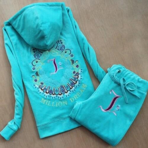 2021 Spring Autumn Womens Velvet Tracksuits Long Sleeve Letter Pattern Embroidery Hoodies women two piece outfits pants