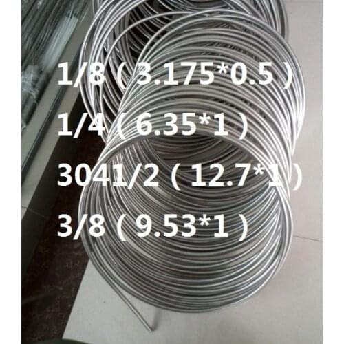 1/8 1/4 inch 304 Stainless Steel coil pipe scroll Tube stainless Steel pipe coiler capillary tubing air pipe line