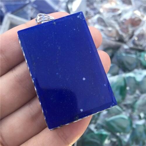 1pcs Beautiful natural Lapis lazuli pendant wholesale necklace natural gem birthday gift