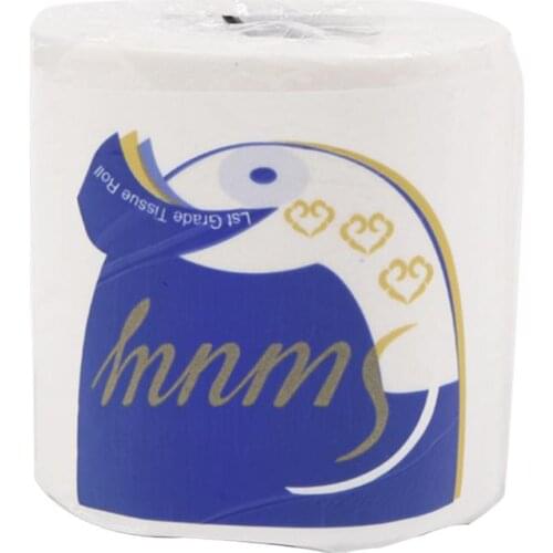 10 Rolls Home Kitchen Roll Paper Toilet Paper Bathroom Toilet Tissue Paper Degradable Roll Paper For Workshop Restaurant White