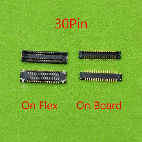 2pcs 30 Pin LCD Display FPC Connector Socket For Samsung Galaxy J100 J1 J100F J100FN J100H Port Plug Screen On Motherboard Flex