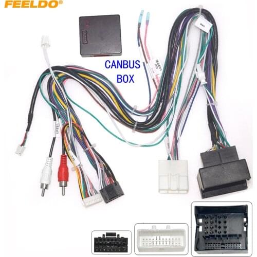 FEELDO Car 16pin Audio Wiring Harness With Canbus Box For Renault Koleos Megane Stereo Installation Wire Adapter #HQ6610