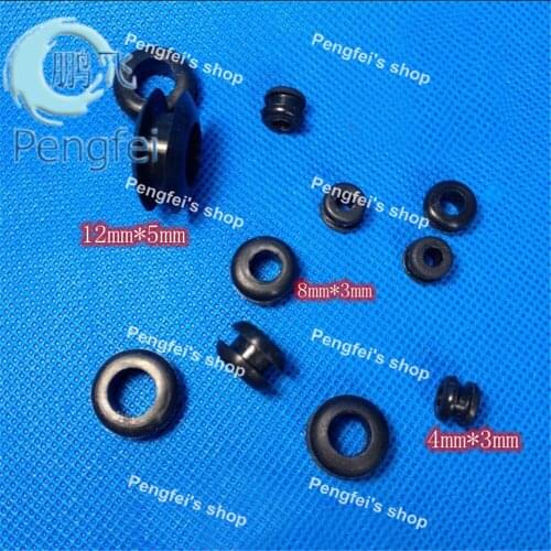 Free shipping 1000pcs Inner diameter 6mm groove depth 3mm Silicone Rubber Grommets ring with black color