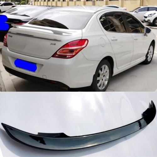 CEYUSOT For CAR Trunk Universal Spoiler Accessories NEW OLD Peugeot 308 Sedan ABS Plastic Rear Lip Refit Black Wing Tail 129CM