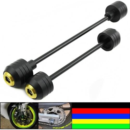For SUZUKI GSXR GSX-R 1000 2009 2010 2011 2012 Front Rear Wheel Slider Fork Axle Crash Protector Swing Arm Pad Guard POM NEW