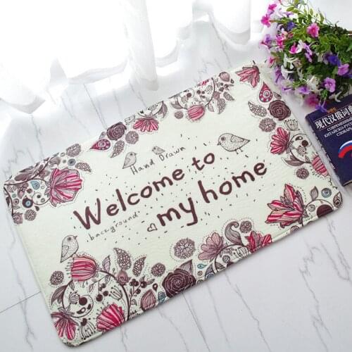 Welcome Floor Mats Bird Printed Bathroom Kitchen Carpets Doormats Shoes Floor Mat for Living Room Anti-Slip