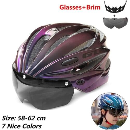 GUB K80 Bicycle Helmet with Visor Magnetic Goggles In-mold Cycling Helmet MTB Road Bike Helmet for Men Women Safety Helmet Casco