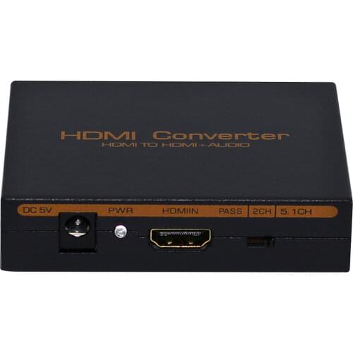 Retail HDMI to HDMI & Optical SPDIF Suppport 5.1 + RCA L/R Audio Video Extractor Converter Splitter Adapter Free Shipping