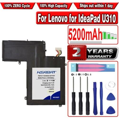 HSABAT 5200mAh 3ICP5/56/120 L11M3P01 laptop Battery for Lenovo IdeaPad U310 43752CU Ultrabook