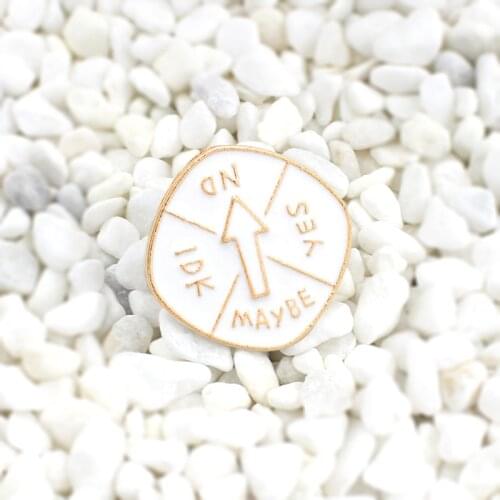 Indecisive spinner pin Round cute badge For people who are indecisive this decision-making spinner pin is for you