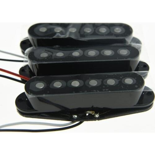 KAISH 3x N/M/B Black Alnico 5 Single Coil Pickups High Output Sound Strat SSS Pickup