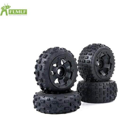 Knobby Tires Front Rear Assembly Kit Fit for 1/5 HPI ROFUN BAHA ROVAN KM BAJA 5B Rc Car Toys Games Parts