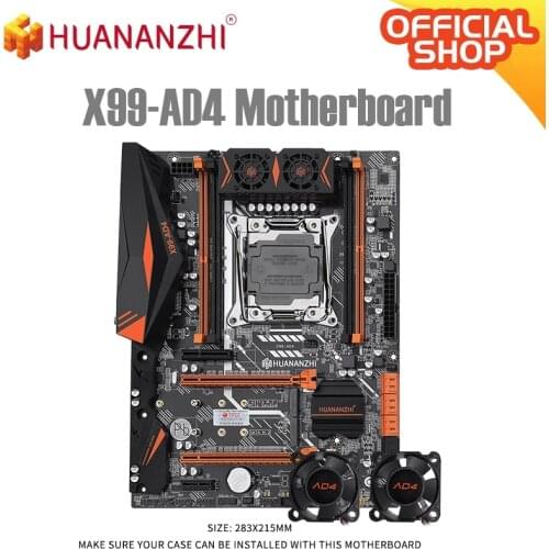 HUANANZHI X99 AD4 V2.0 X99 Motherboard Intel X99 LGA 2011-3 All Series DDR4 RECC128GB M.2 PCI-E NVME NGFF ATX Server Mainboard