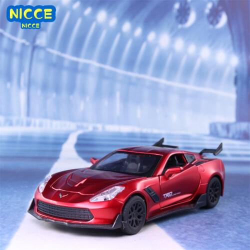 Nicce 1:32 Corvette Supercar Model Car Metal Alloy Car Simulation Pull Back Vehicles Cars Toys For Kids Gifts For Children