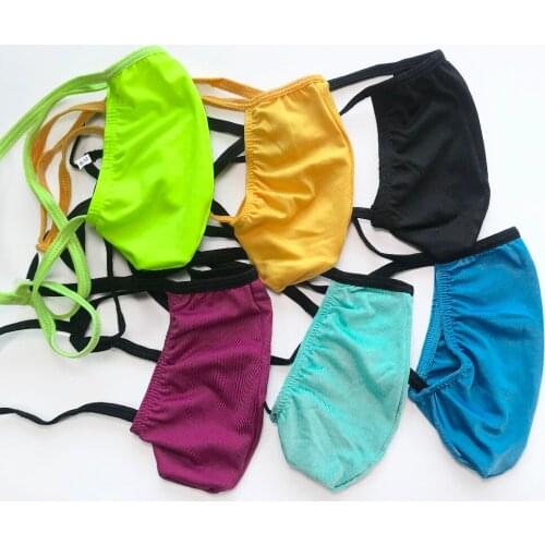 Mens string Thong G-string pouch Low Rise string soft jersey poly spandex G521B