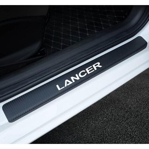 Car Stickers Styling Decal For Mitsubishi Lancer GT Accessories Auto Door Sill Cover Protector Car Threshold Sticker 4Pcs