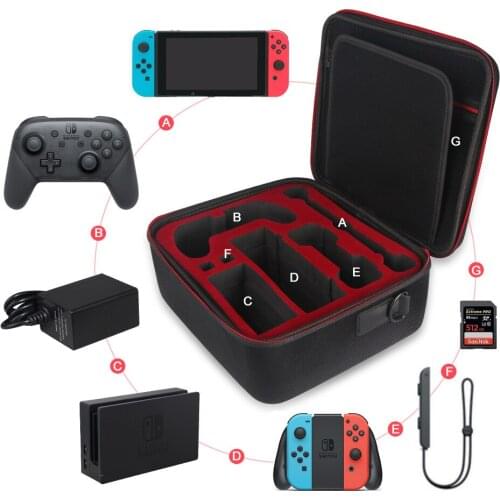DOBE Big Space Multifunction Hard Shoulder Bag Case For Nintend Switch NS Console Storage Travel Bag Protective Cover Case