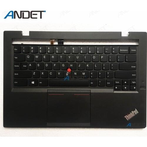 Refurbished For Lenovo ThinkPad X1 Carbon Gen 2nd 20A7 20A8 Backlit US Keyboard + Palmrest Upper Cover Touchpad FPR Fingerprint