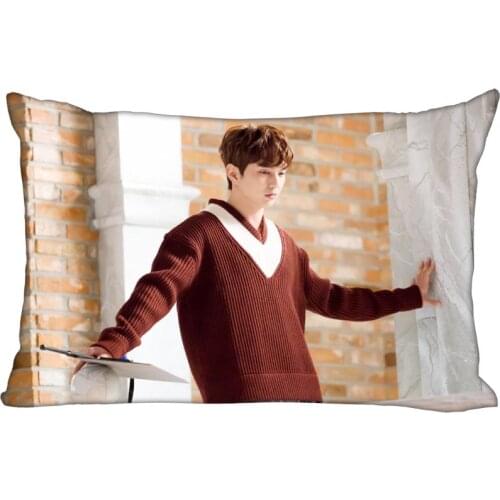 Hot Korea-Pop Custom Yoo Seung Ho Satin Pillowcase 35x45cm (one side) Printed Zipper Silk PillowCover Custom Logo gift
