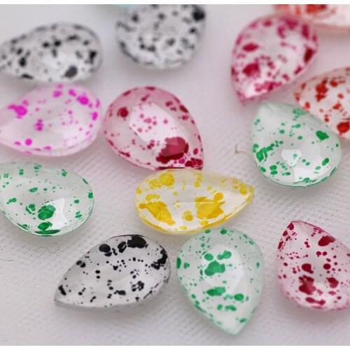 Mix color 20pcs Egg shell Point back Water Drop Glass Crystal Rhinestones For DIY nail Art Jewelry Accessories Decoration