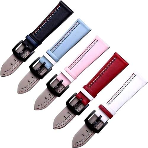 20mm 22mm Strap Genuine Leather for Samsung Galaxy Watch 46mm 42mm Gear S3 S2 Sport Smart Watchband Wristband Replacement