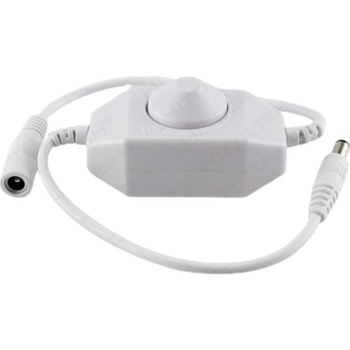 Manual Knob Led dimmer Switch 6A Black/White Stylish Lighting online dimming controller DC12V for single color Led strip lamp