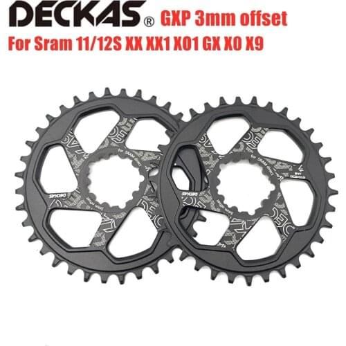 DECKAS 3mm offset GXP Bike MTB Mountain Bike 30T/32T/34T/36T Crown bicycle chainring for XX1 Sram XO1 X1 GX XO X9 crank crankset