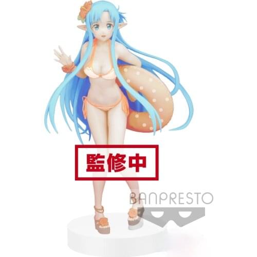 BANDAI Banpresto SAO Asuna EXQ Lifebuoy Swimsuit Model Anime Figure
