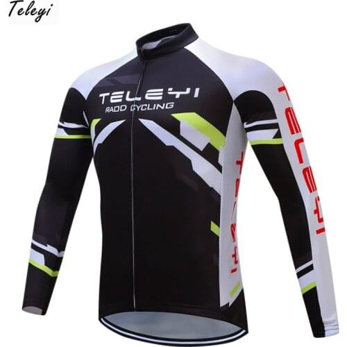 Teleyi Cycling Jersey Long Sleeve Pro Team Racing Sport Cycling Clothing mtb Bicycle Jersey Autumn Mountain Bike Jersey Shirts