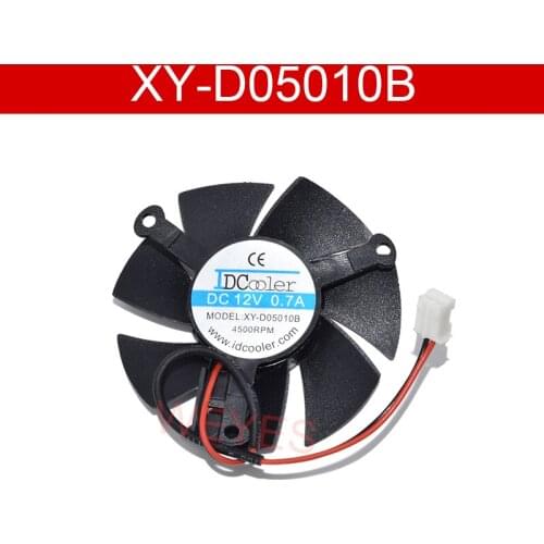XY-D05010B DC 12V 0.7A 47MM 2 wires Pins 4500RPM for Graphics Card Cooling Fan NEW