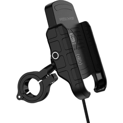 Waterproof 12V Motorcycle Phone Qi Fast Charging Wireless Charger Bracket Holder Mount Stand for iPhone Xs MAX XR X 8 Samsung Hu