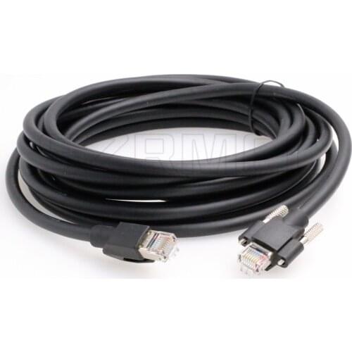 High Flexible Shielded Locking RJ45 to RJ45 Gigabit Network Cable for Basler AVT Hikvision Cognex CCD Industrial Camera