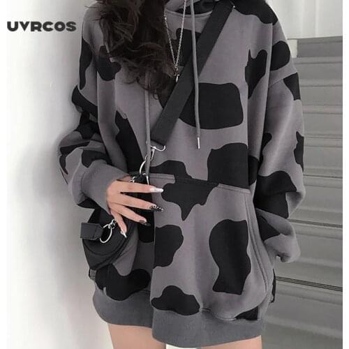 UVRCOS Womens sweatshirt Oversized hoodie dropshipping undefined kpop aesthetic gothic jacket harajuku long sleeve top korean c