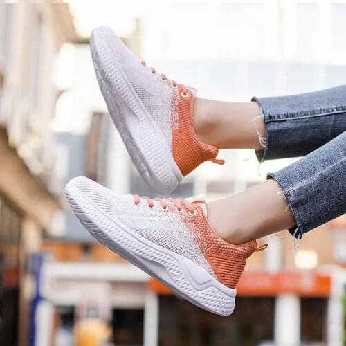 2021 New Womens Running Shoes, Net Shoes, Non-slip, Breathable, Deodorant Cushion, Leisure All-match Breathable Net Shoes