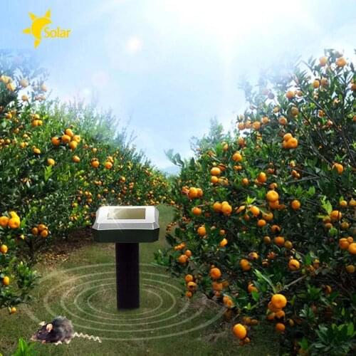 New 1Pc Solar Power Energy Saving Outdoor Waterproof Effective Ultrasonic Mole Snake Pest Control Mouse Repeller